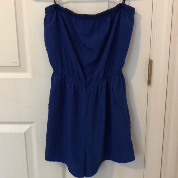 forever 21 blue romper